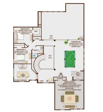 Second Floor with Media Room